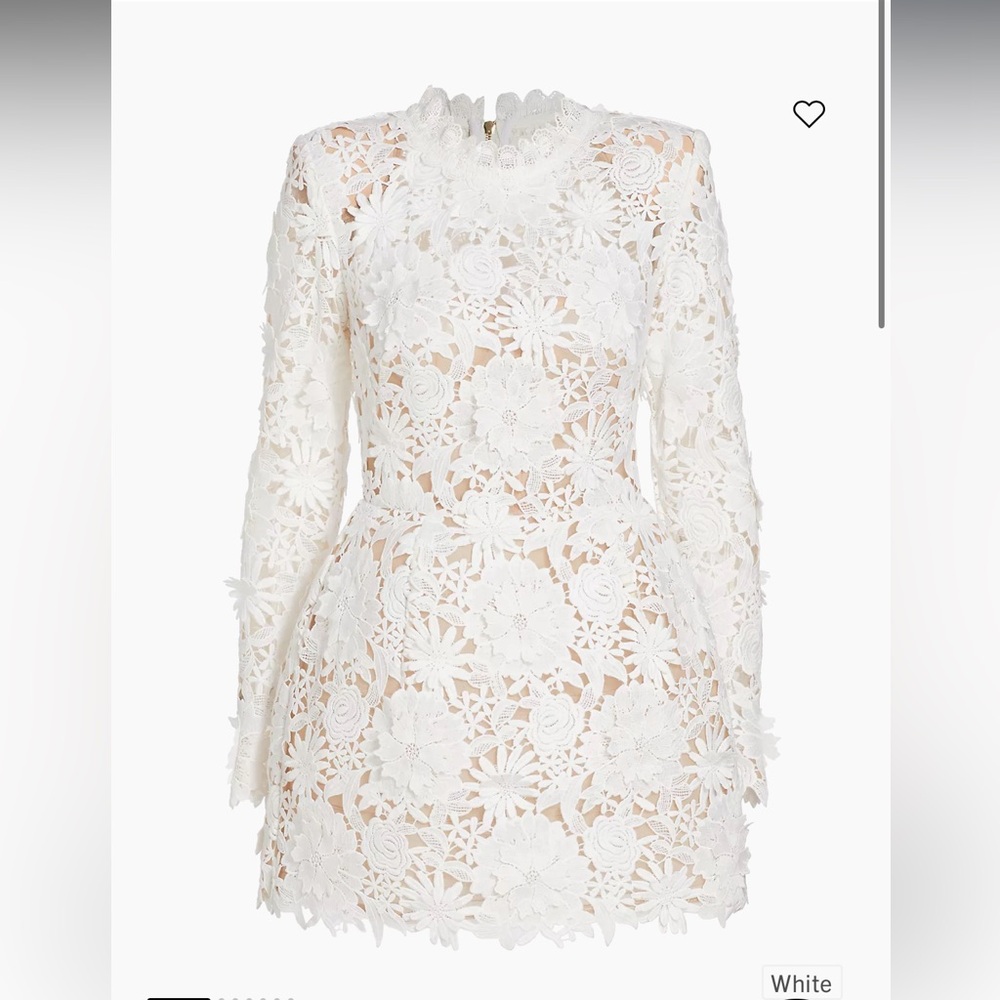 Bronx and Banco Maia Lace Long-Sleeve Minidress NWT